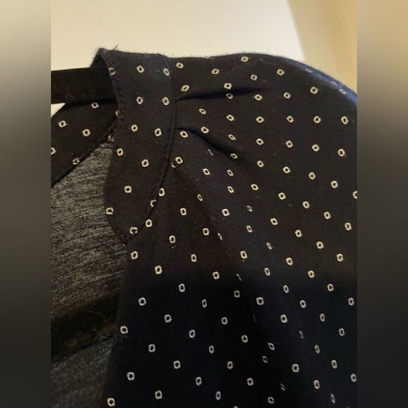 Old Navy, Black & White Dot Long Sleeve Top, Size S, EUC - Picture 2 of 6